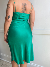 Victoria's Secret 100% Silk Emerald Slip (M/L)