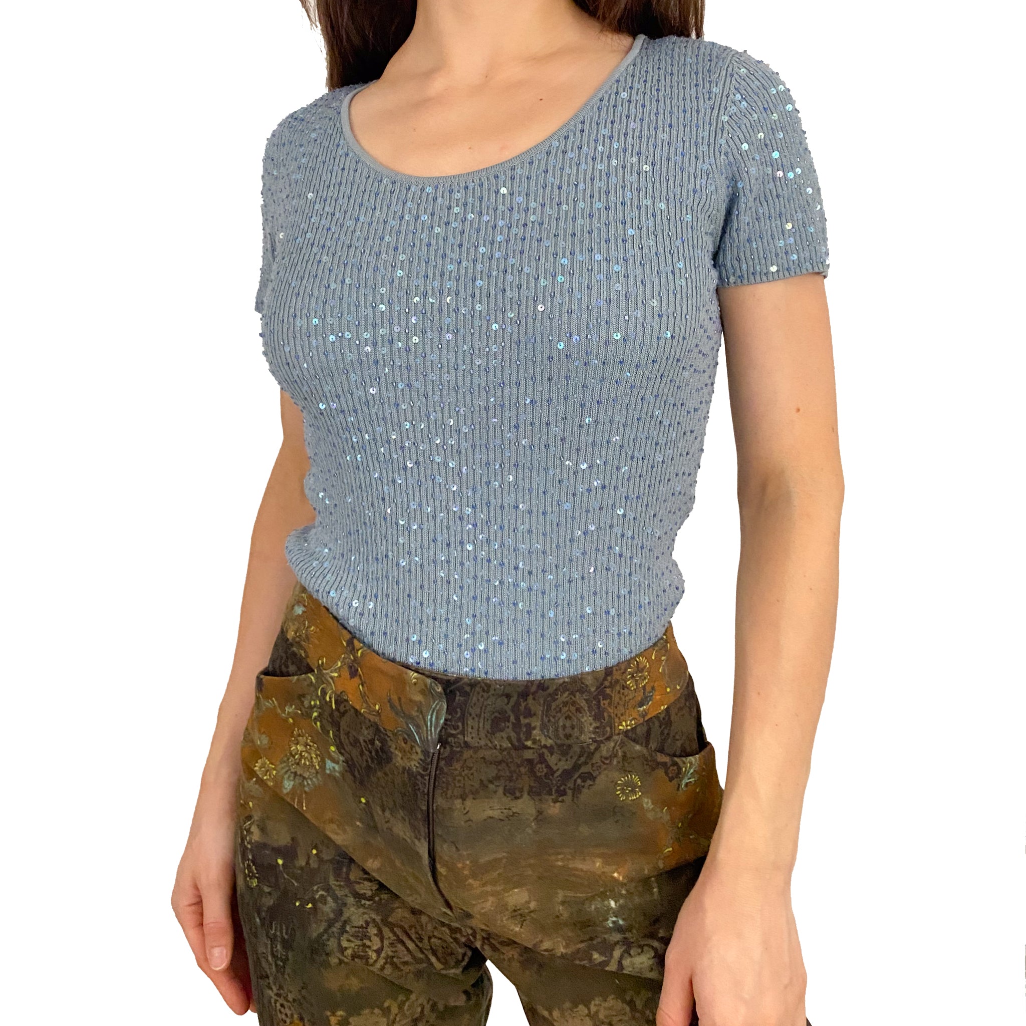 Silk Embellished Knit (S)