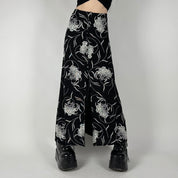 90s B&W Slinky Maxi Skirt (M)