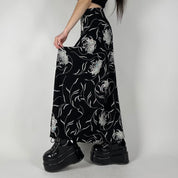 90s B&W Slinky Maxi Skirt (M)