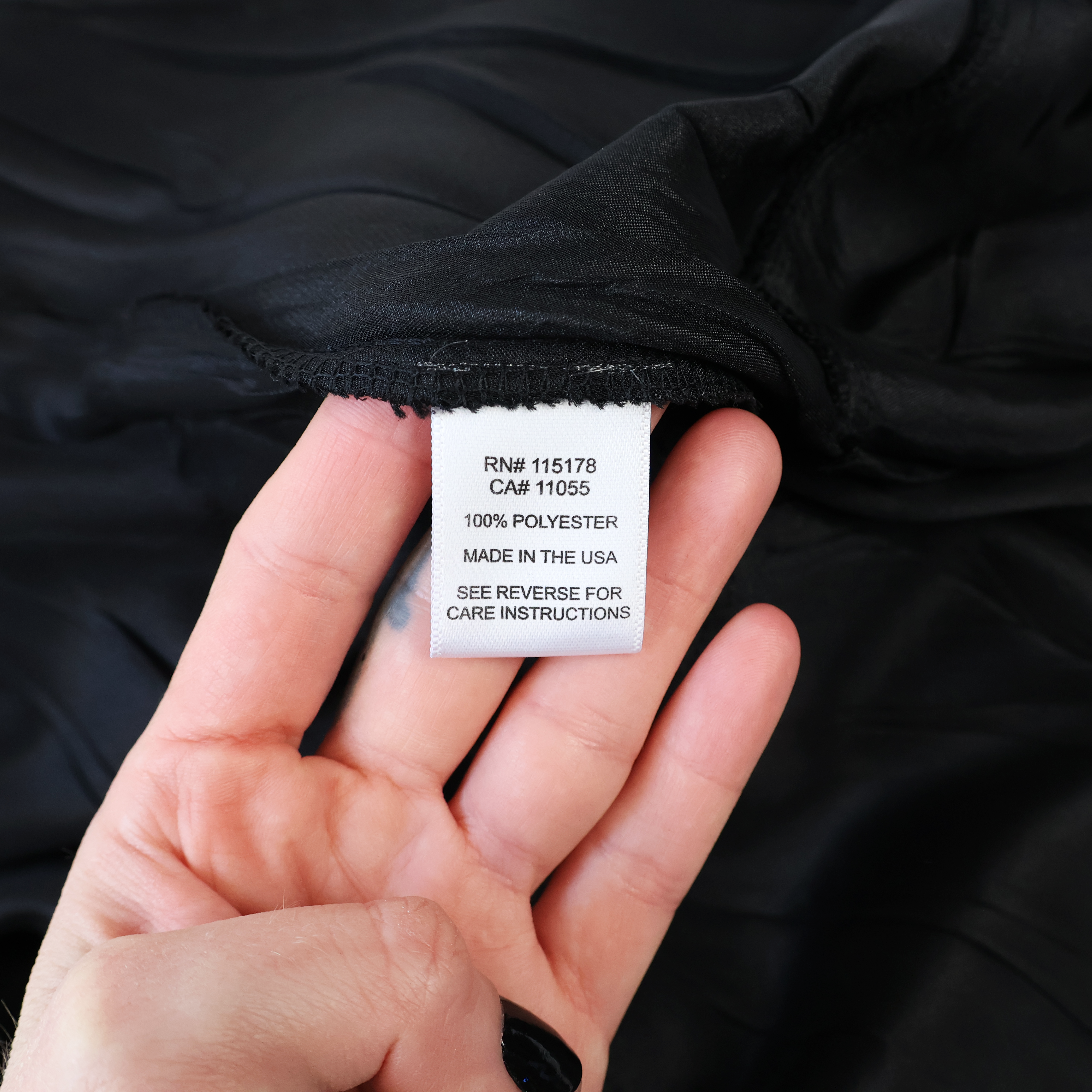 KOMAROV Noir Flutter Gown (S)