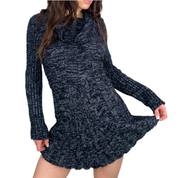 Charcoal Mini Sweater Dress (S)