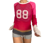 ANGEL SPORT #88 Layered Mesh Long Sleeve Top (S)