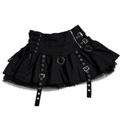 Vintage Hot topic grommet hardware mini skirt (S/M)