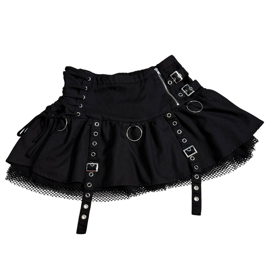 Vintage Hot topic grommet hardware mini skirt (S/M)