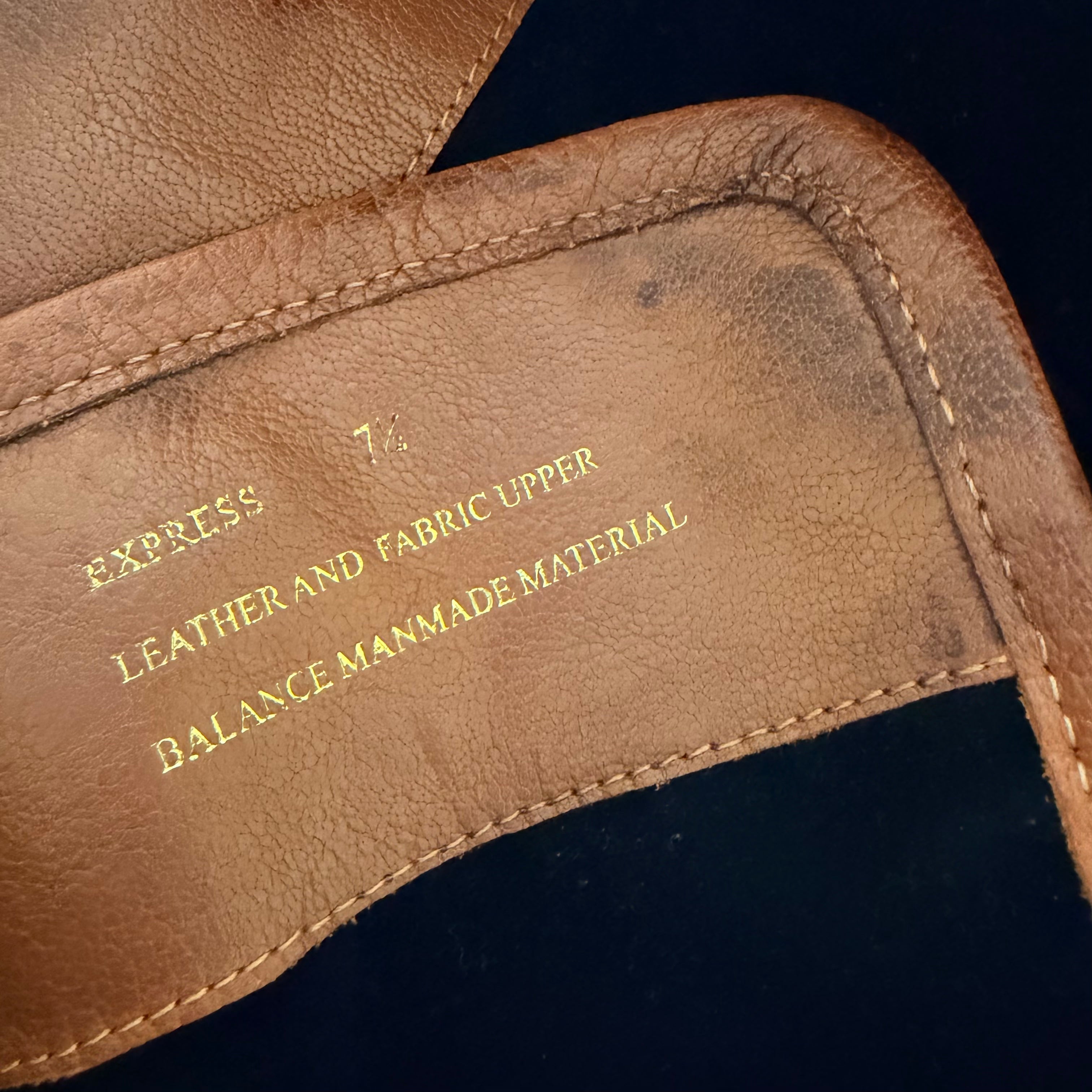 Leather & Corduroy Heeled Boots (7.5)