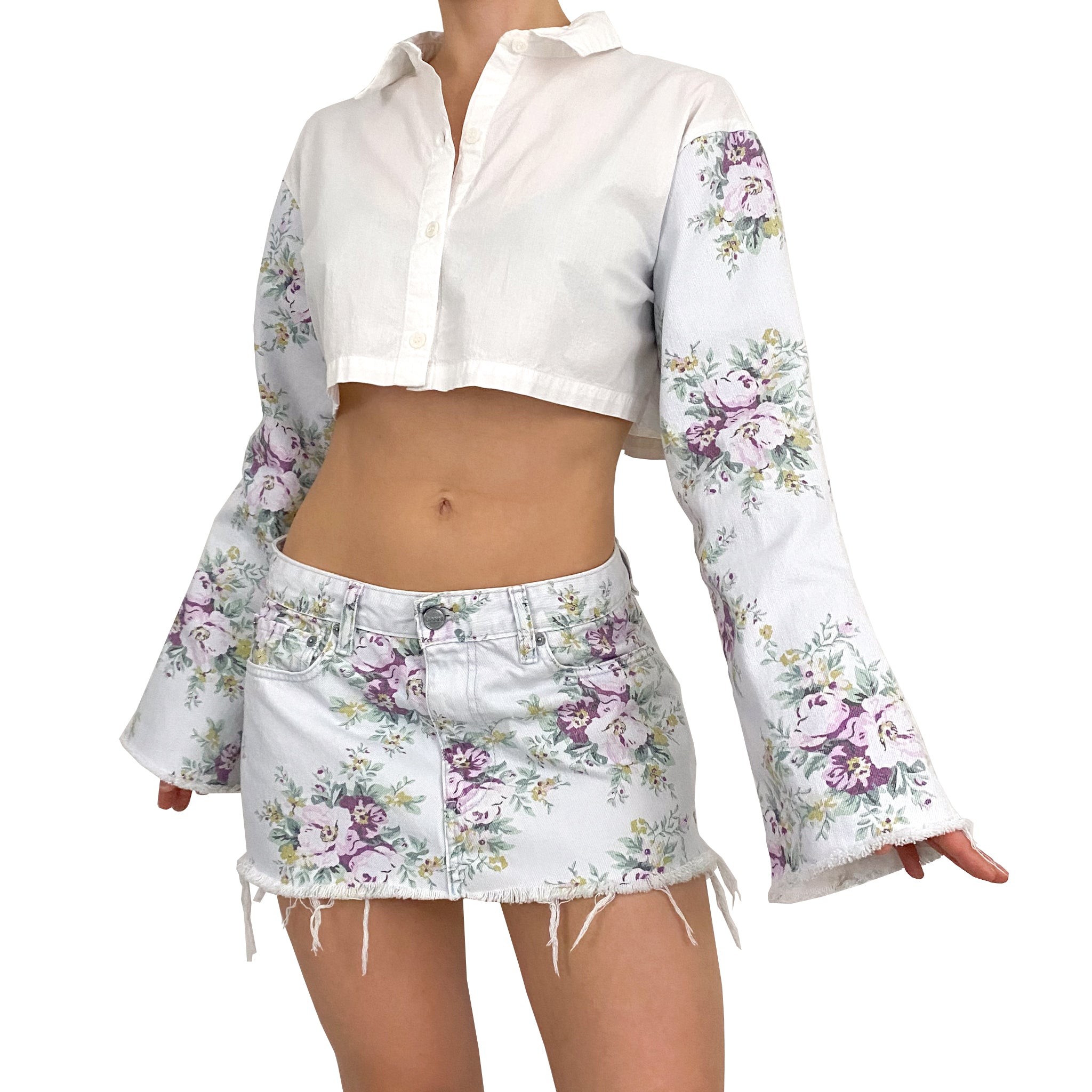 Floral Denim Set (XS)