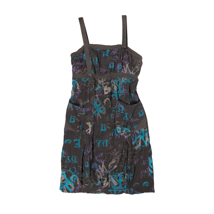 Graffiti Text Dress (M/L)