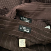 Chocolate Brown Striped Suit Set (S)