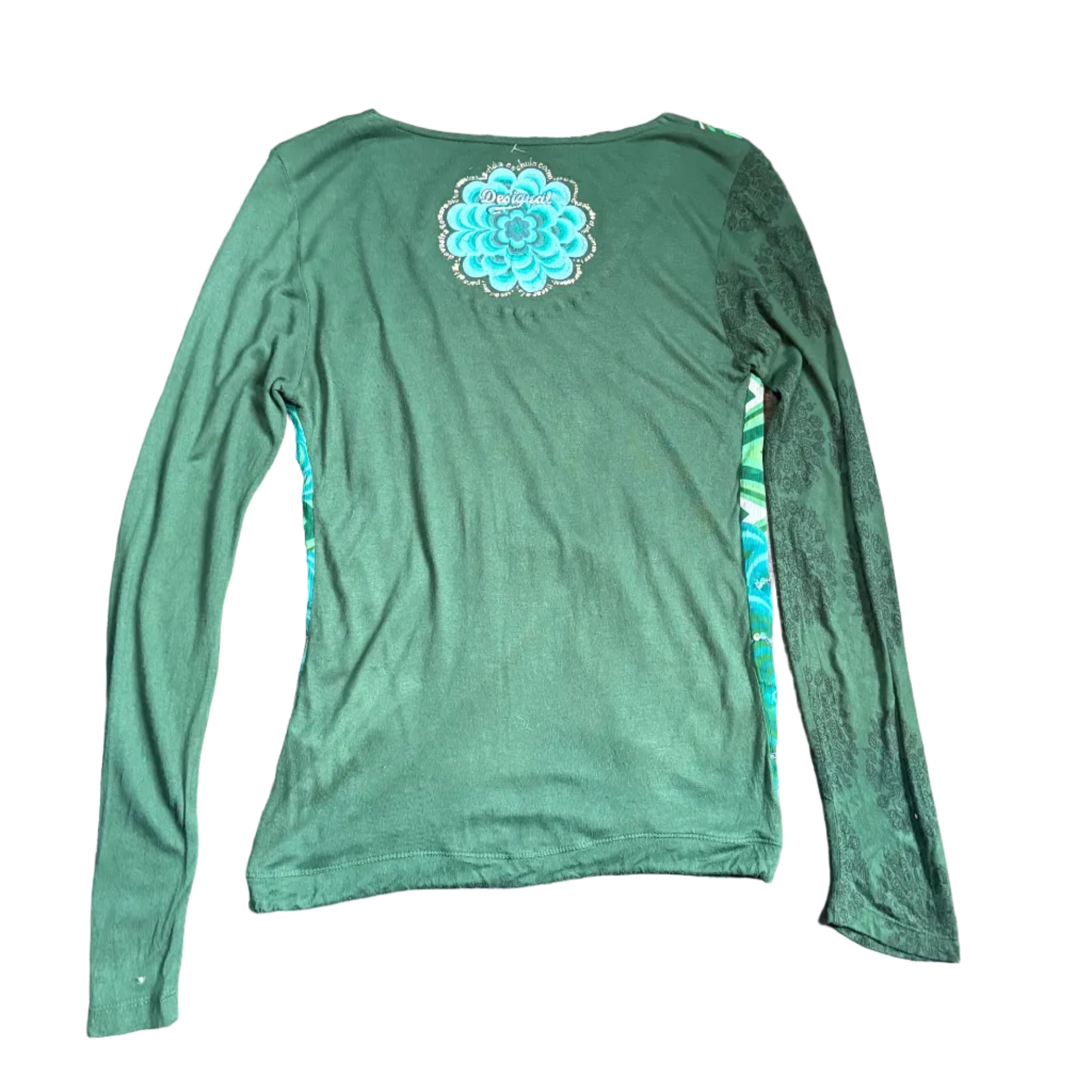 Desigual Geometric Long-Sleeve Top (S)