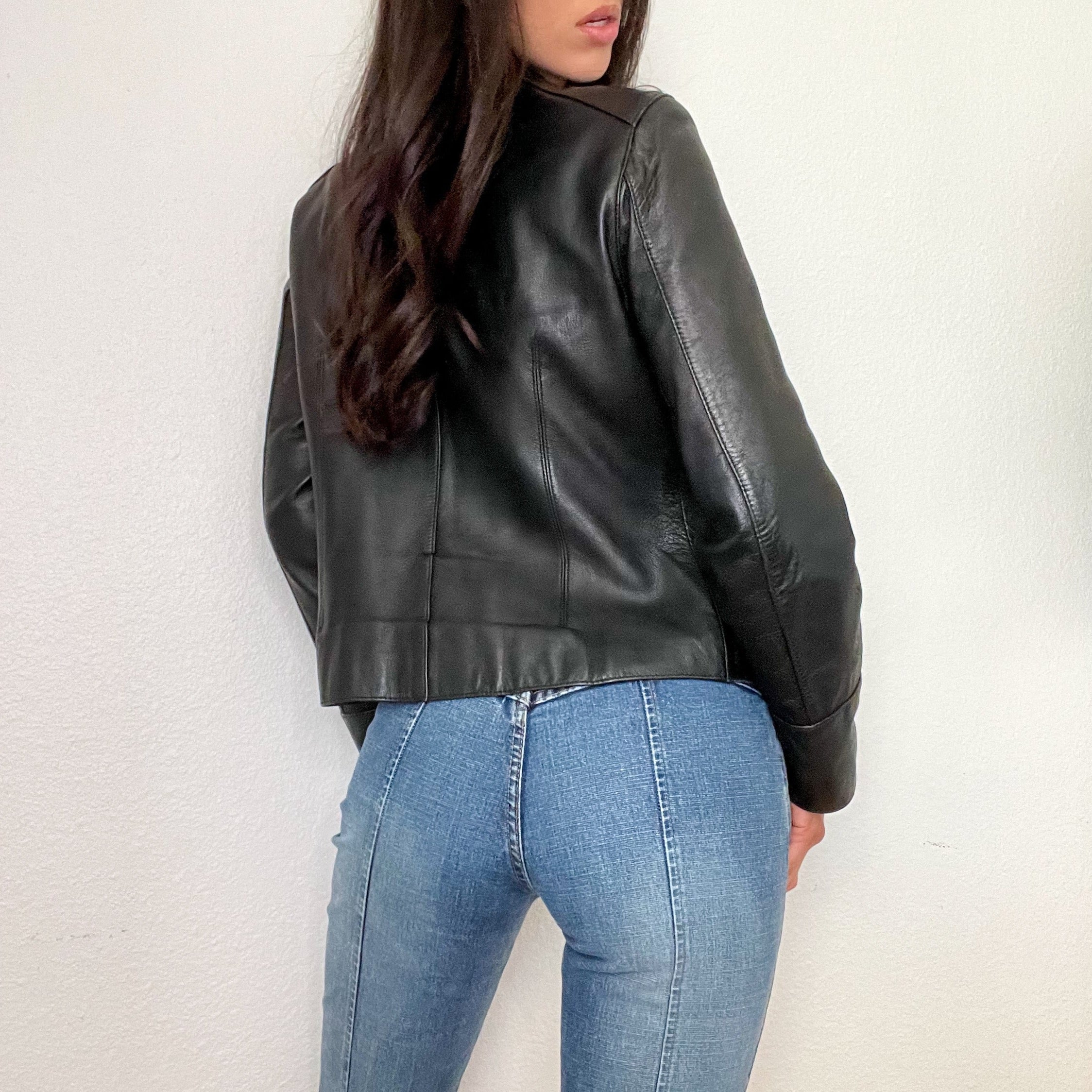 ジャケット・アウター early 2000s   Leather jacket 2000s Matrix Leather Jacket Vintage Late 90d Early Y2K Super Cute