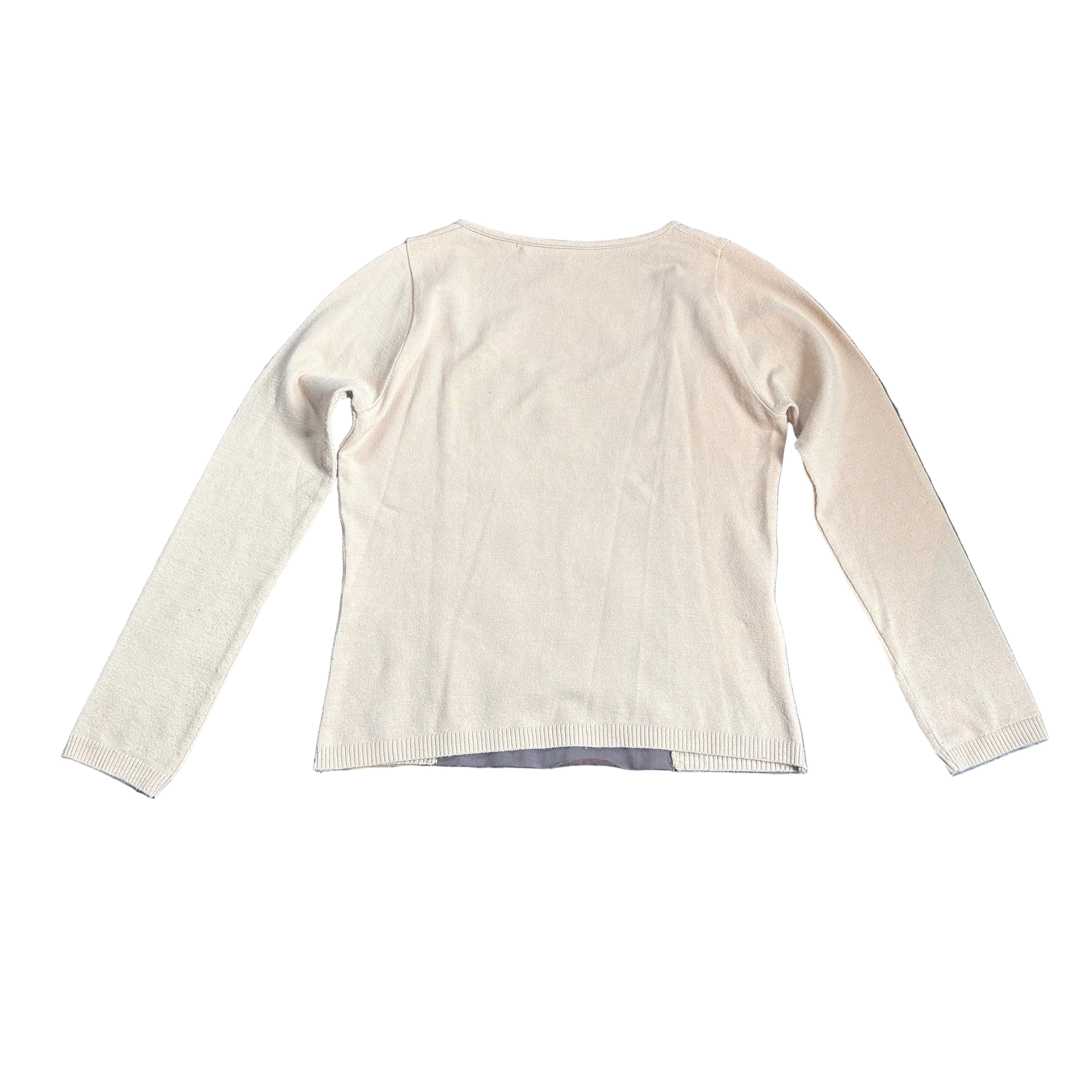 Floral Embroidered Knit Long-Sleeve