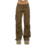 Low Rise Brown Cargos (S)