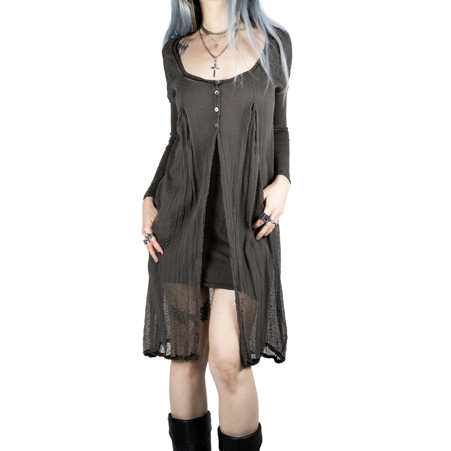 Silk Draped Dress (S/M)