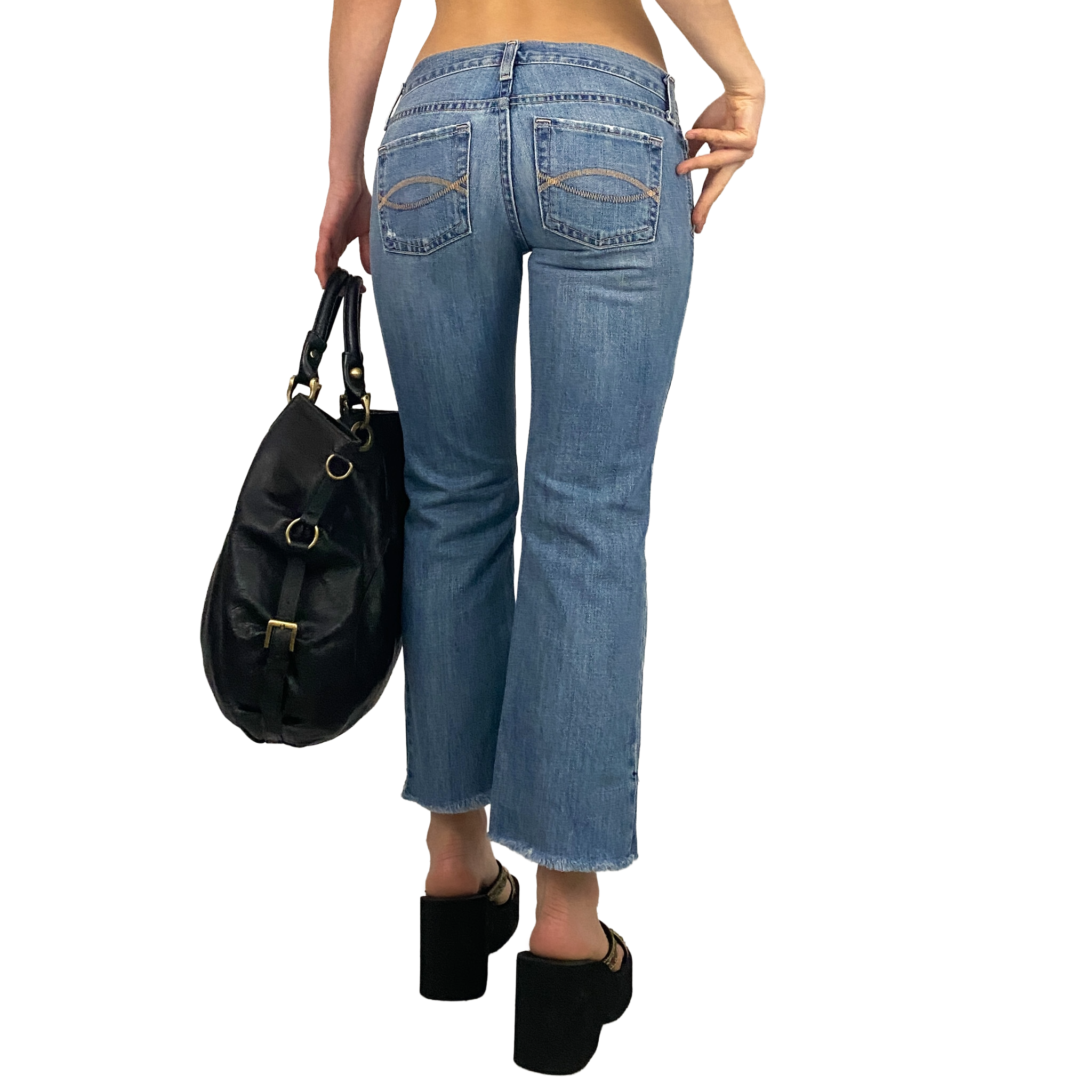 2000s Abercrombie & Fitch Denim Low Rise Capris (XS)
