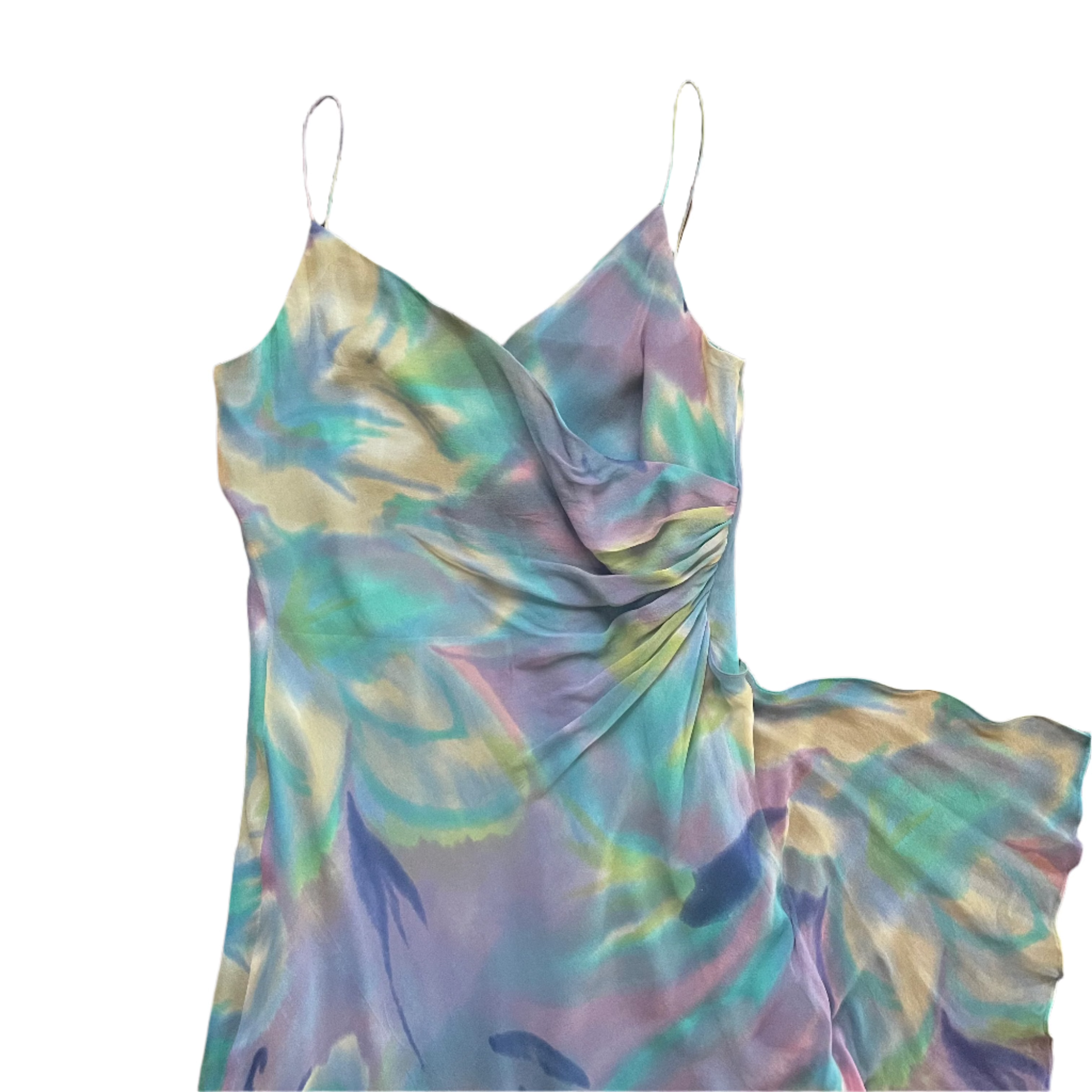 Blue Hues Watercolor Dress (L)