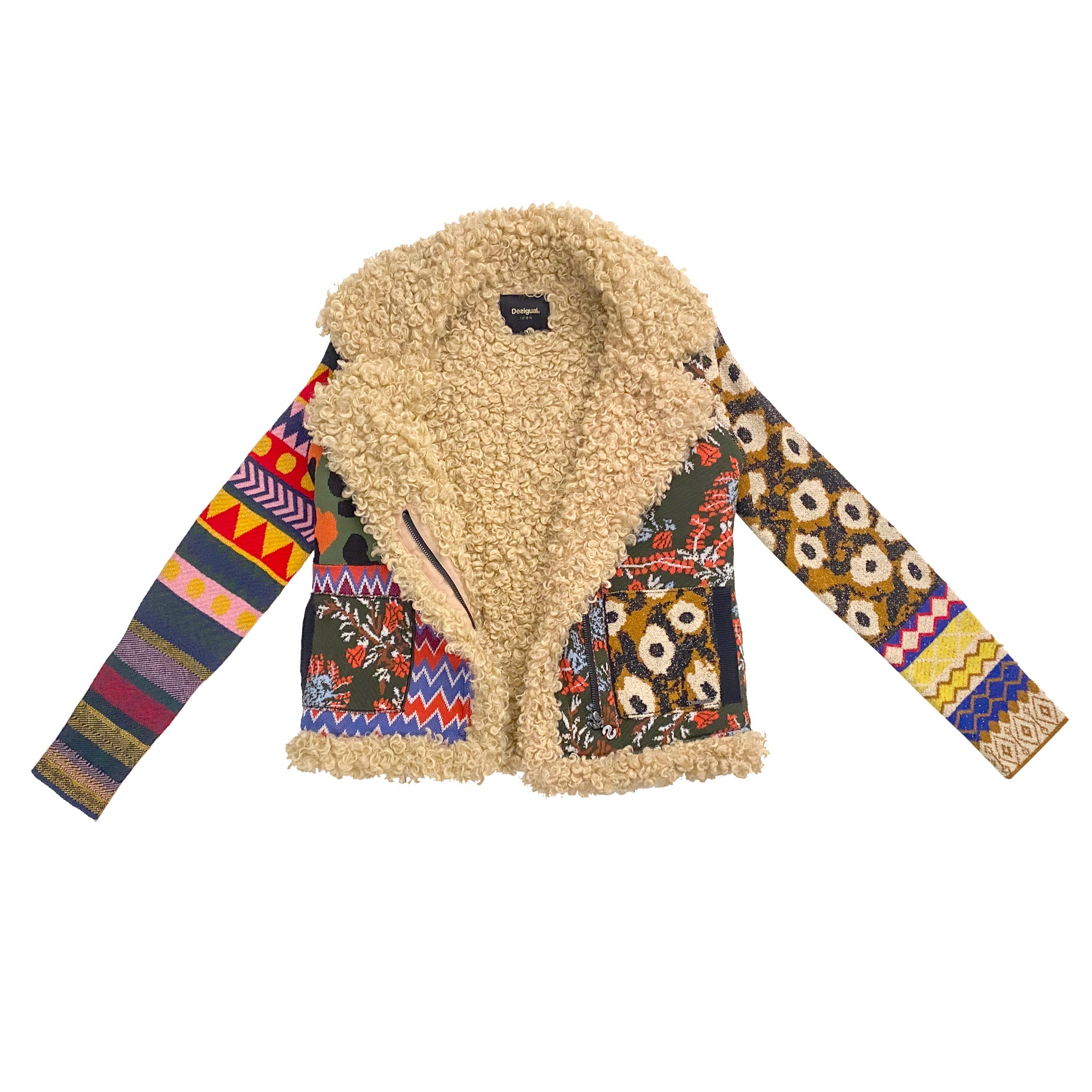 Desigual Sparrow Mixed Media Knit XS