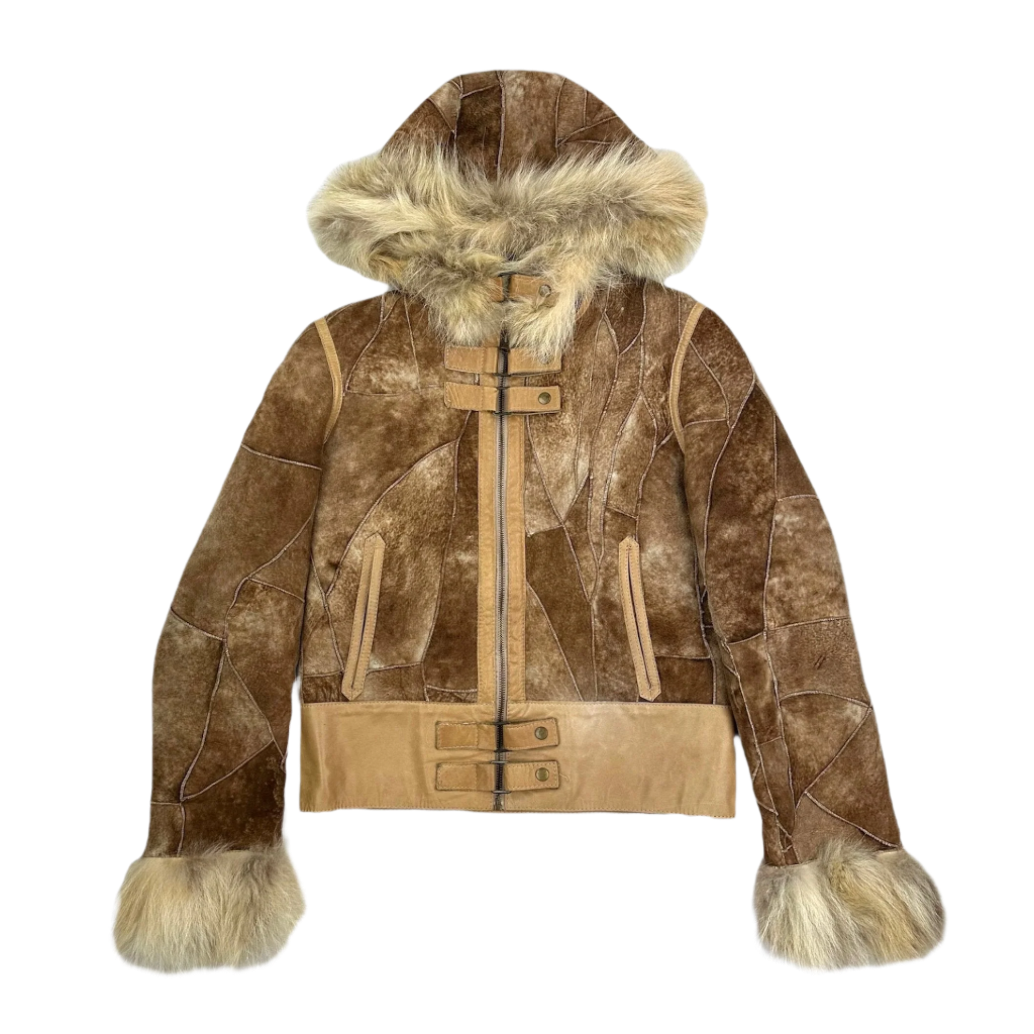 Suede Patchwork Fur Jacket (XS/S)