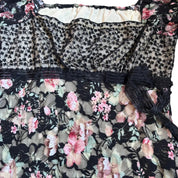 Y2K Floral Long-Sleeve Babydoll Top (M)