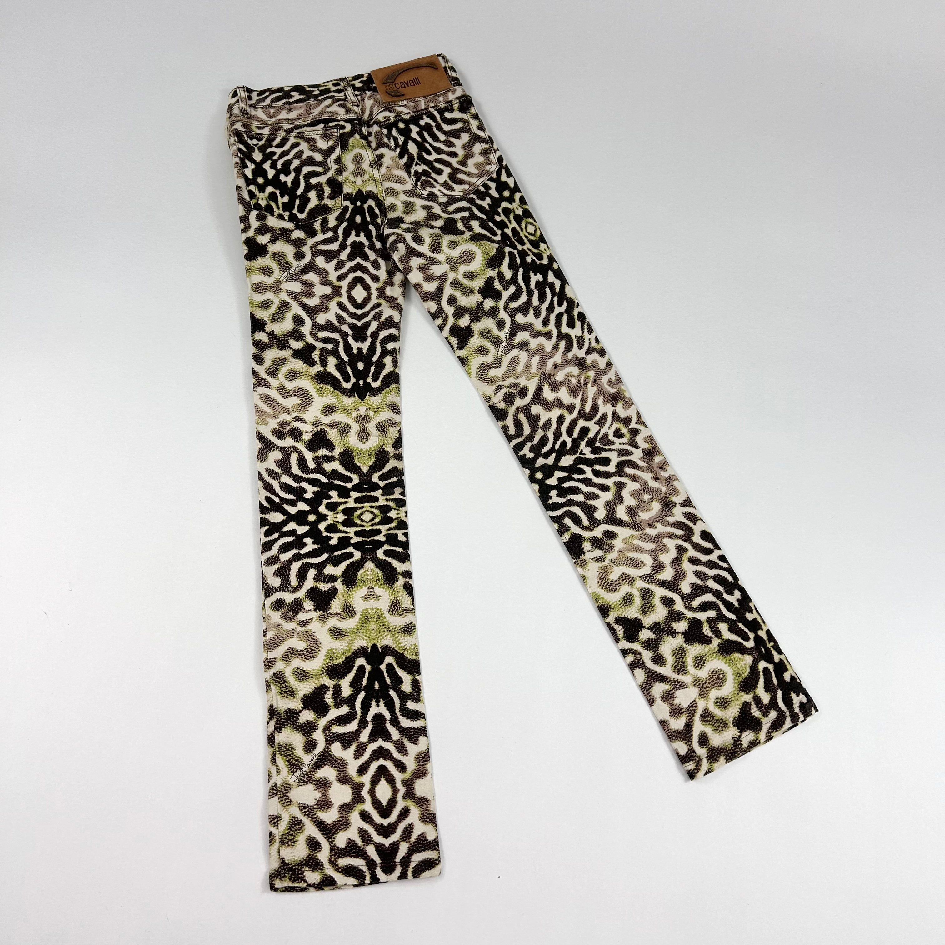 Just Cavalli Y2K Animal Print Jeans (XS)
