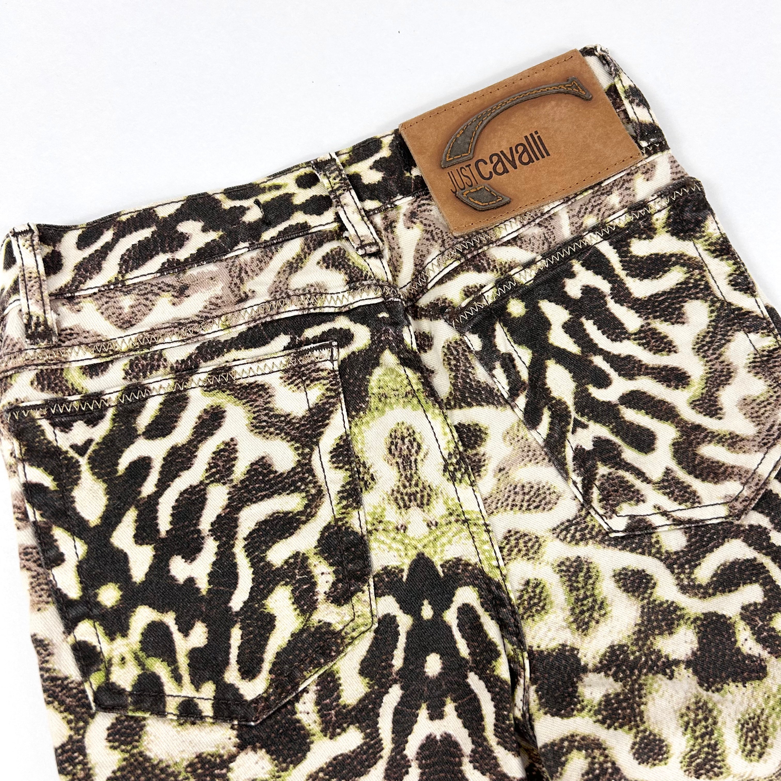 Just Cavalli Y2K Animal Print Jeans (XS)