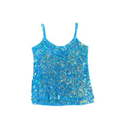 Turquoise Sequin Mermaid Core Tank (S)