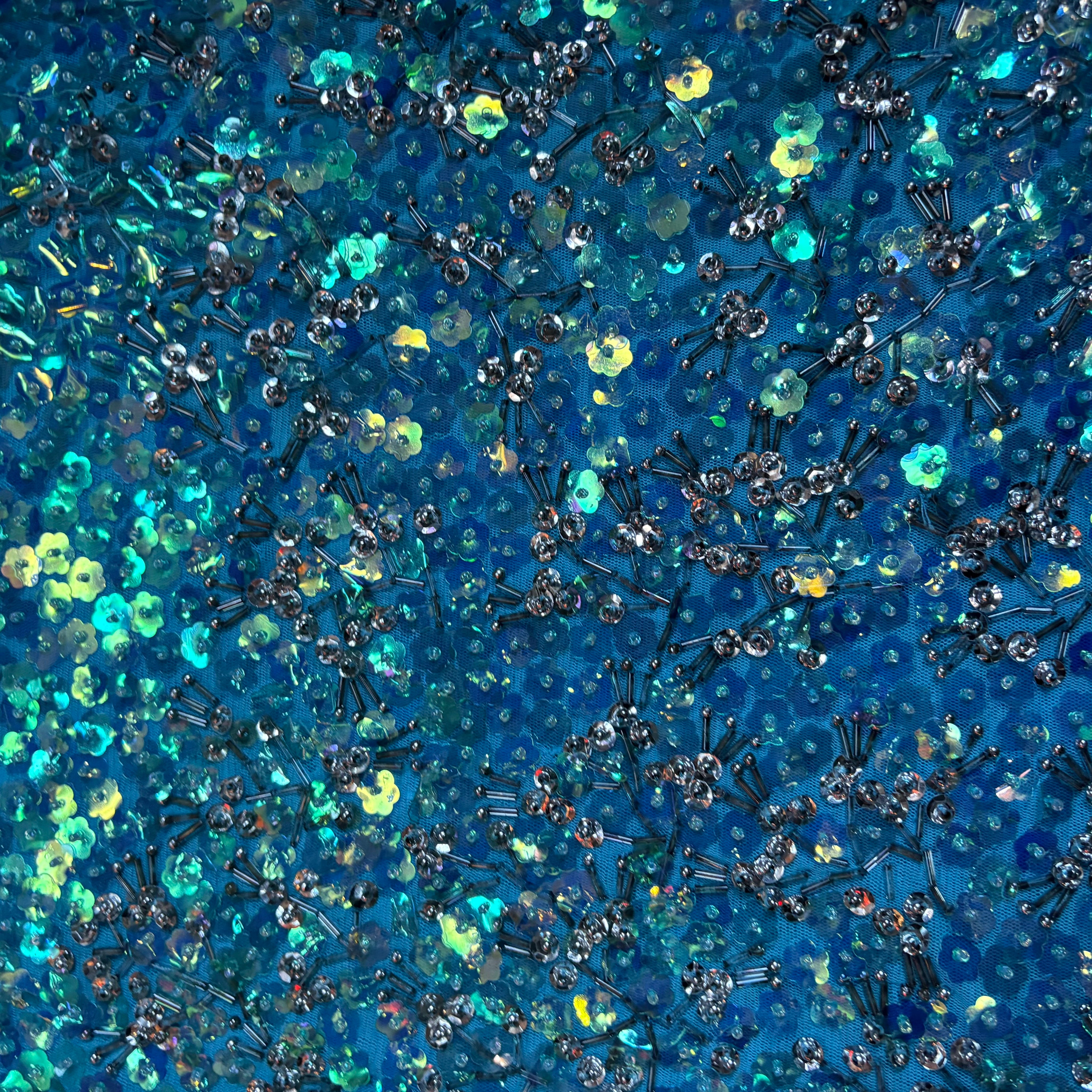 Turquoise Sequin Mermaid Core Tank (S)