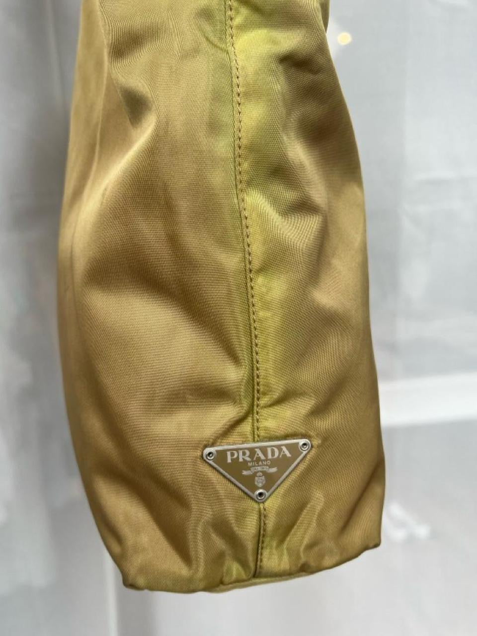 Vintage Prada Nylon Handbag with Lucite Handles