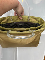 Vintage Prada Nylon Handbag with Lucite Handles