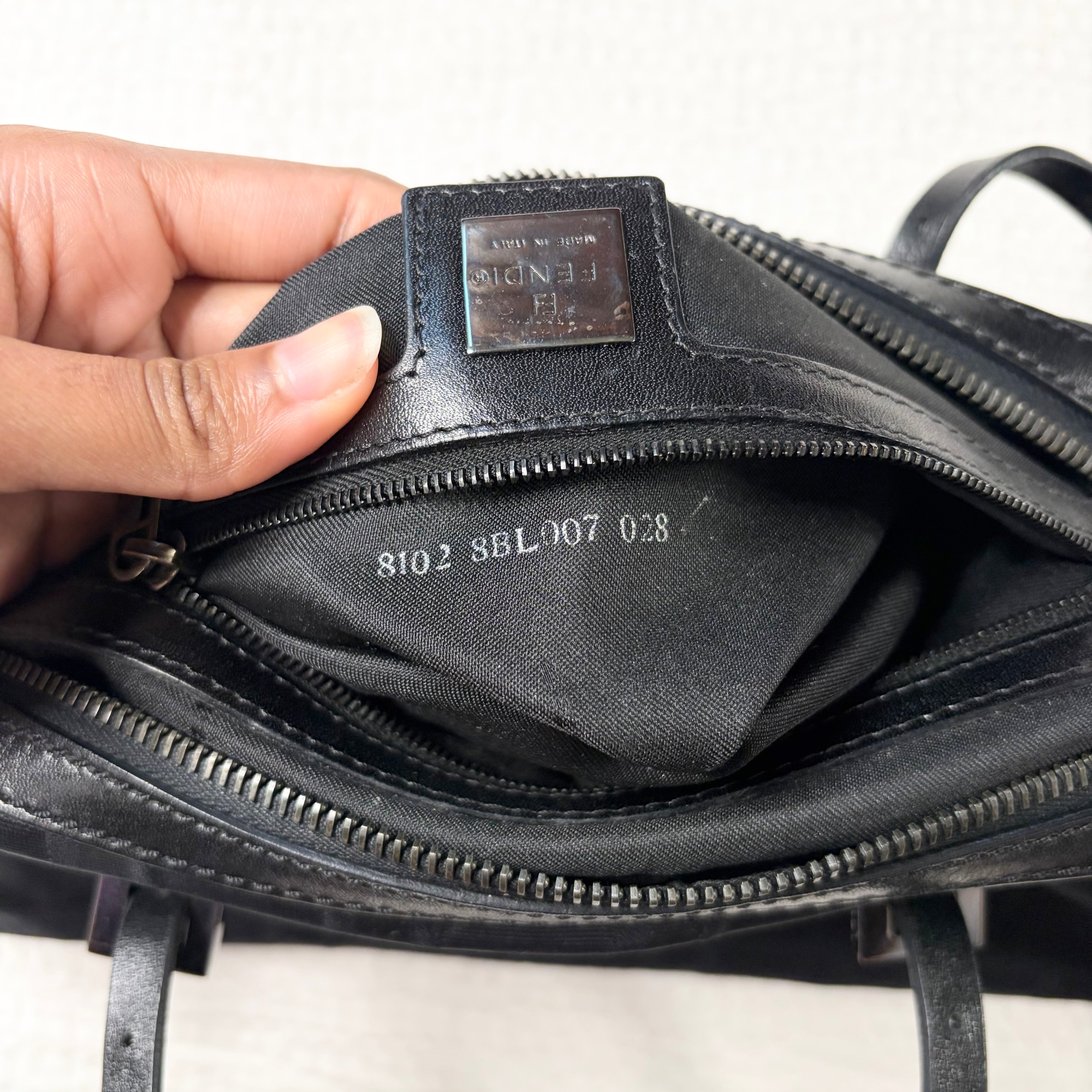 Vintage Fendi Zucca Bauletto Baguette Bag
