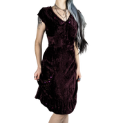 Merlot Velvet Dress (S)