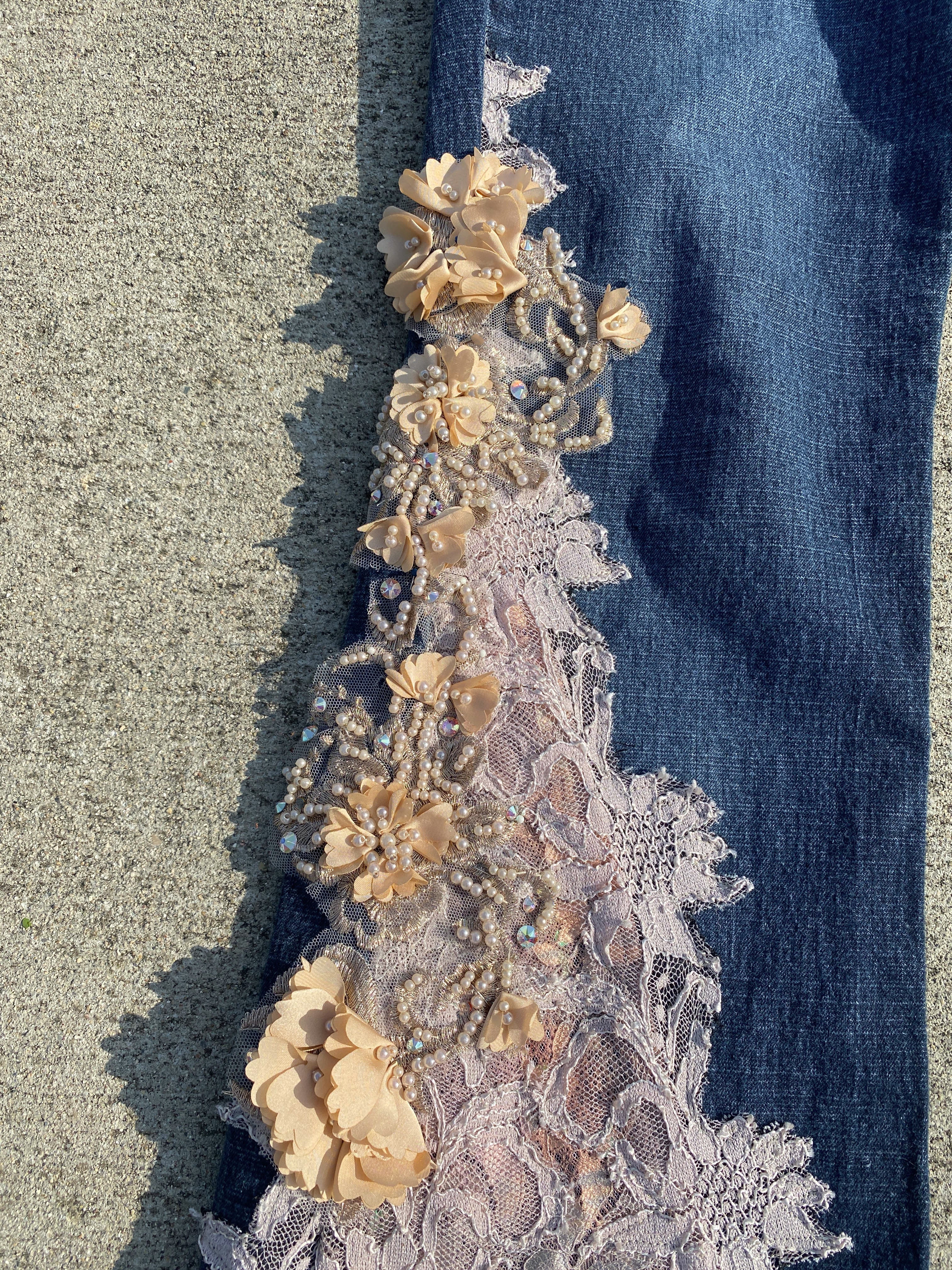 Embellished Lace Fairy Jeans (S)
