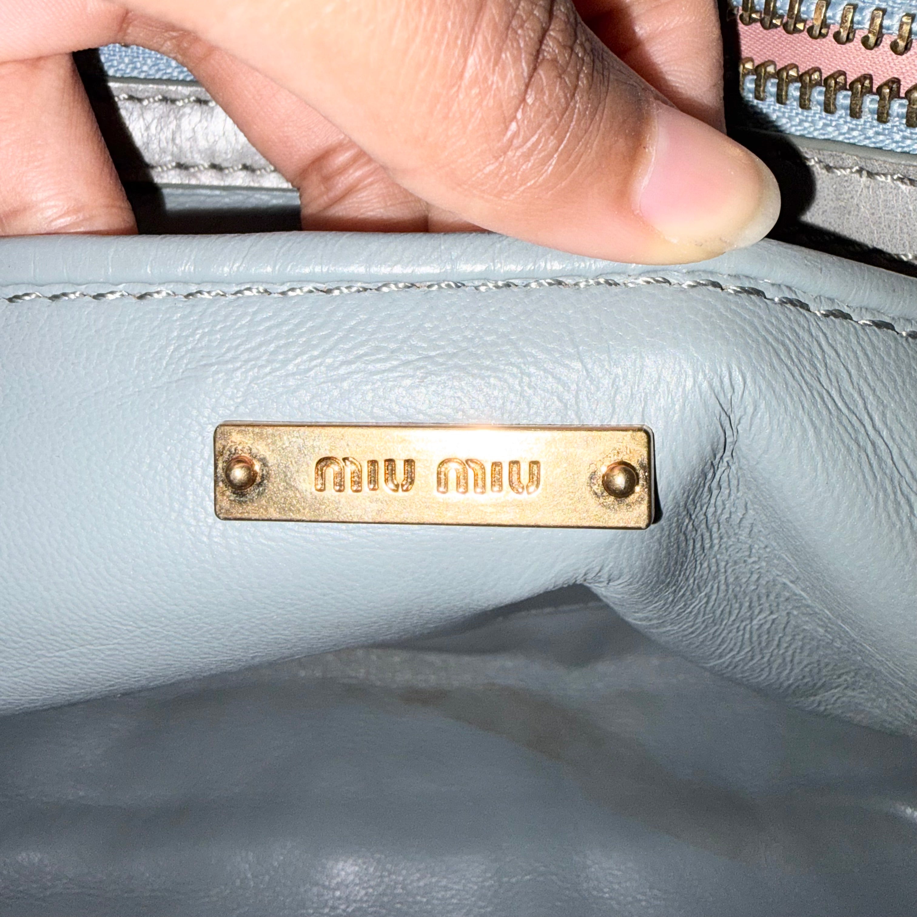 Miu Miu Quilted Nappa Leather Biker Handbag