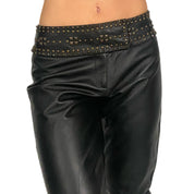 Cache Studded Leather Pants (M)