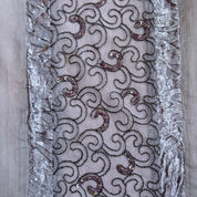 Mauve Embroidered Mesh Short Sleeve (M)