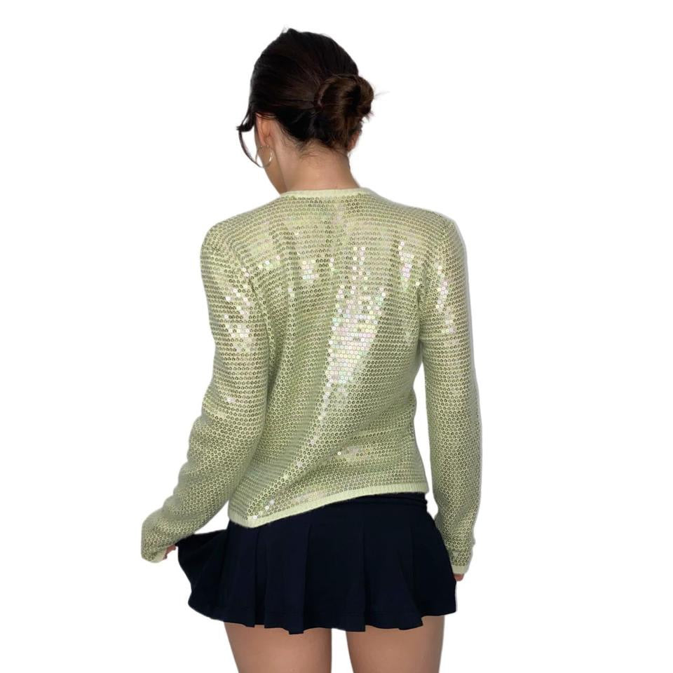 Cashmere Sequin Cardigan Sweater (L)