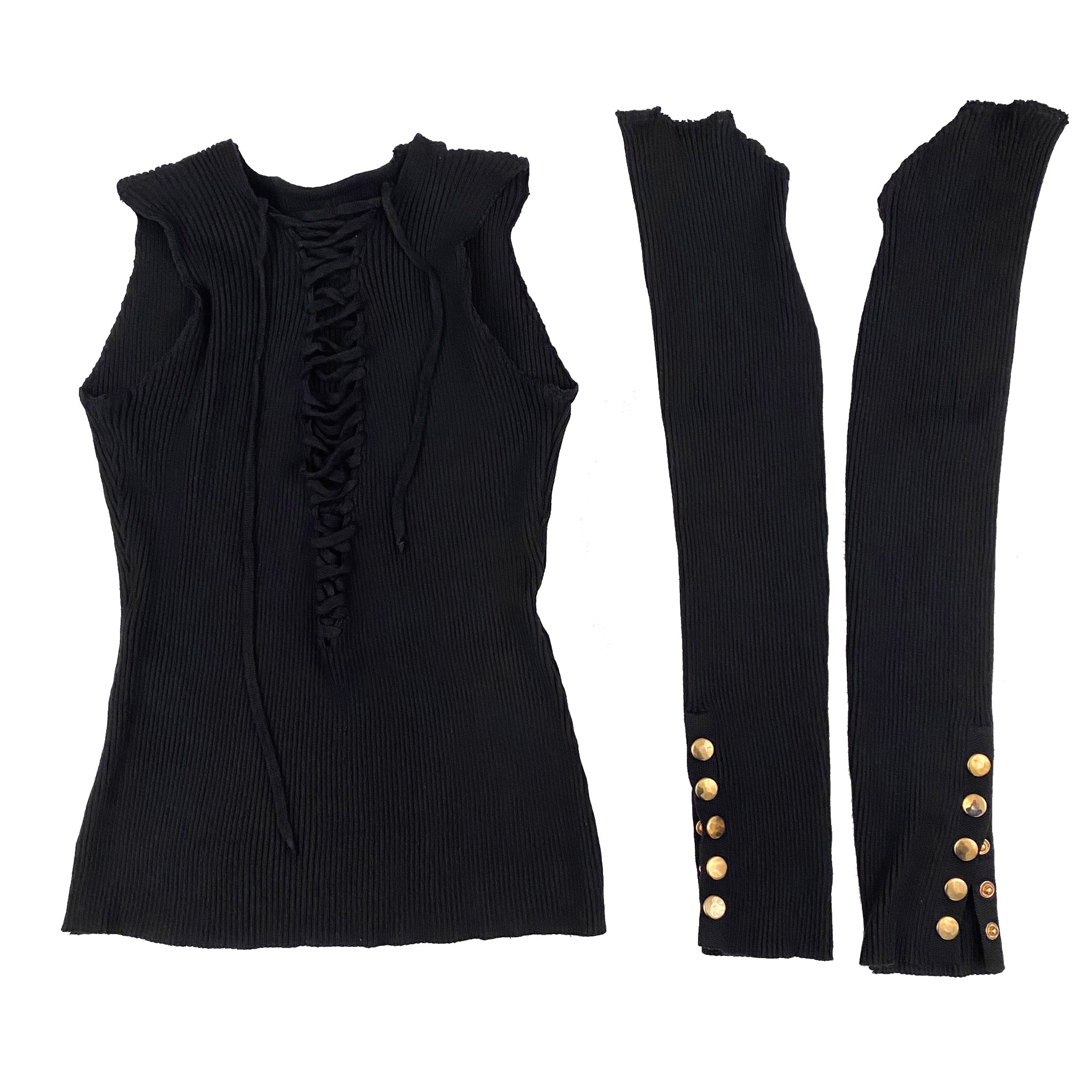 Custom Knit Top + Leg Warmer Set (M)