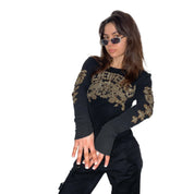 Bejeweled Gothic Long Sleeve Tee (S)