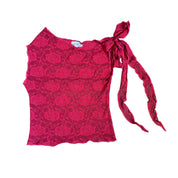 Red Lace Tie Tank (XS-XL)