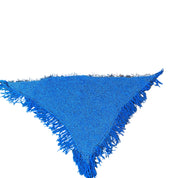 Vibrant Blue Fringe-Hem Shawl (O/S)