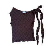 Brown Lace Tie Tank (XS-XL) (Copy)