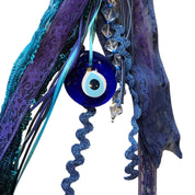 Blue Ribbon Tassel Keychain