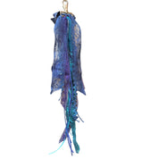 Blue Ribbon Tassel Keychain