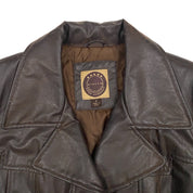 Chocolate Brown Leather Jacket (S)