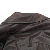 Chocolate Brown Leather Jacket (S)