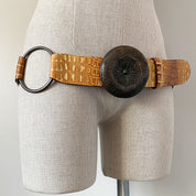 Leather Medallion Belt (L)