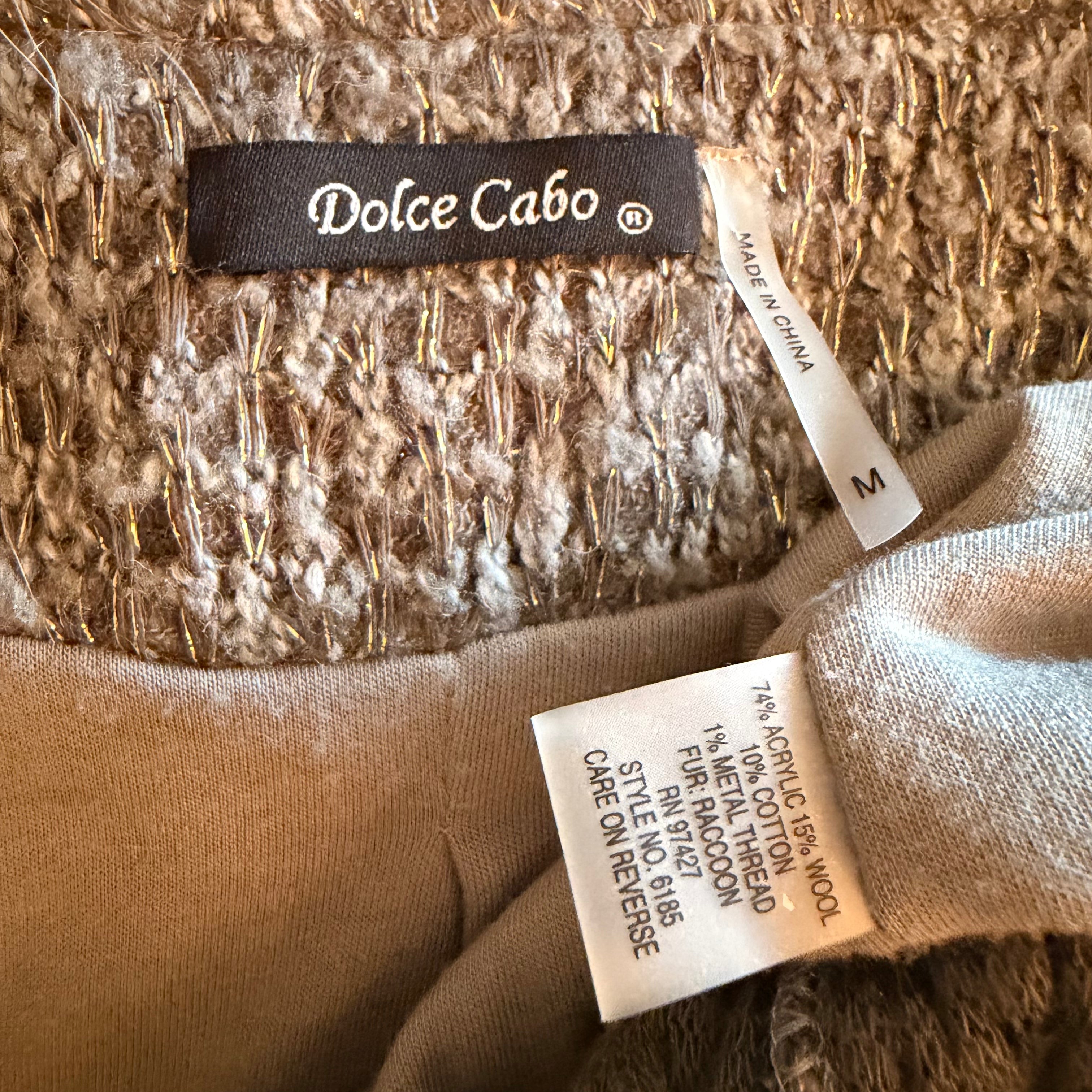 Raccoon Fur Duster Cardigan (M)
