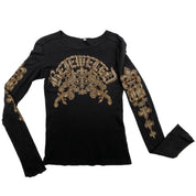 Bejeweled Gothic Long Sleeve Tee (S)