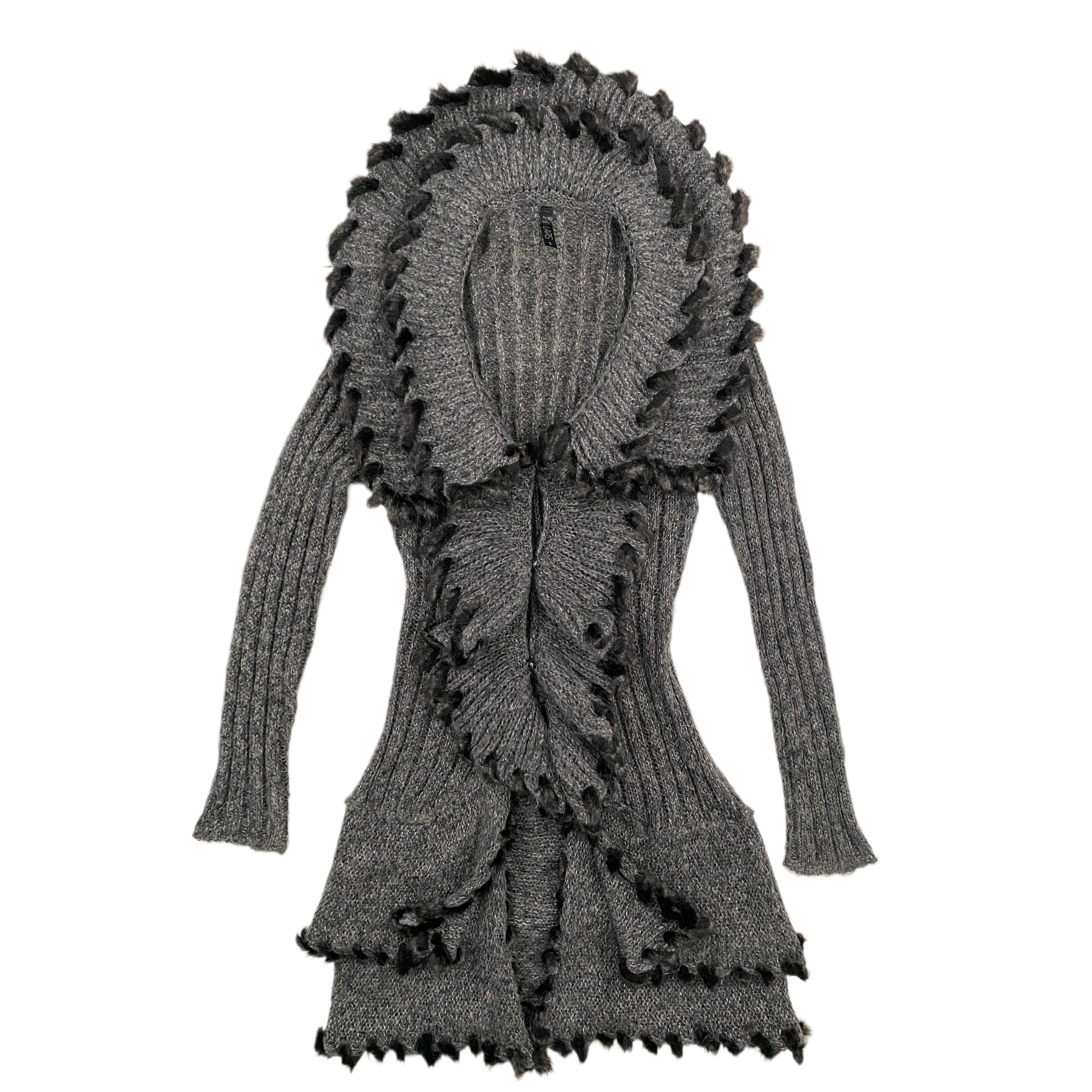 Soft Knit Faux Fur Duster (S)