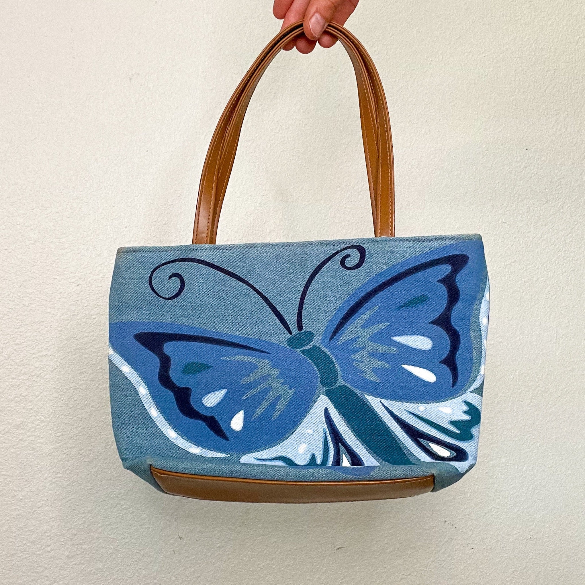 Denim 2000s Butterfly Shoulder Bag
